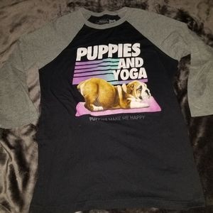 Girls youth puppy and yoga long sleeve shirt